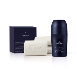 Kit Desodorante Roll-on e Sabonete Corpo e Barba Natura Homem (2 produtos)