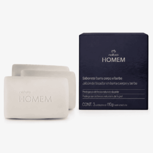 Natura Homem Sabonete Corpo e Barba 3 unid. 110g cada